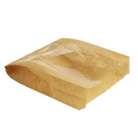 Broodzak + venster - Bruin - Kraft - 15x6x29cm