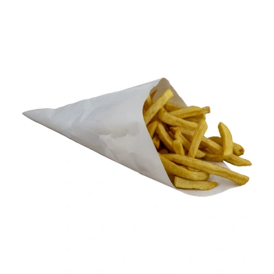 Frietzak - Wit - 100 gram - 170x170x240mm